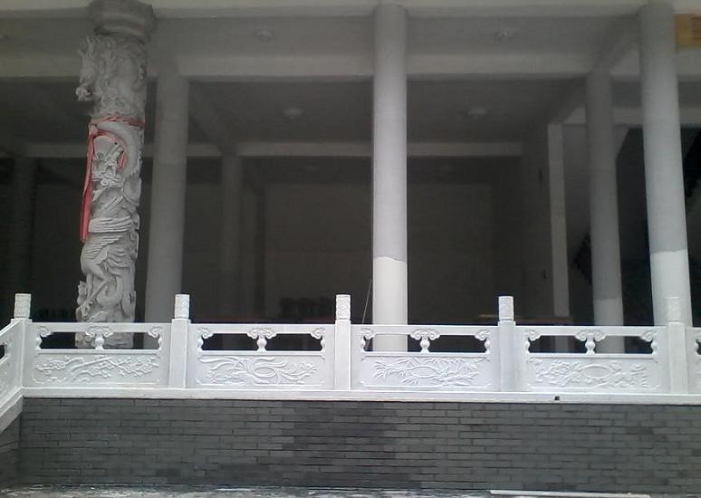 寺庙汉白玉栏杆安装